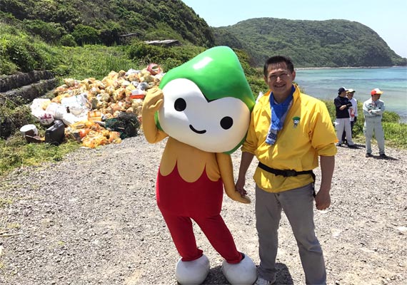 日韓海峡海岸漂着ゴミ一斉清掃